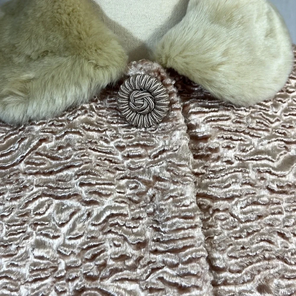 Anthropologie Odille faux fur Persian faux mink cropped jacket opera 3/4 sleeve - Picture 3 of 6